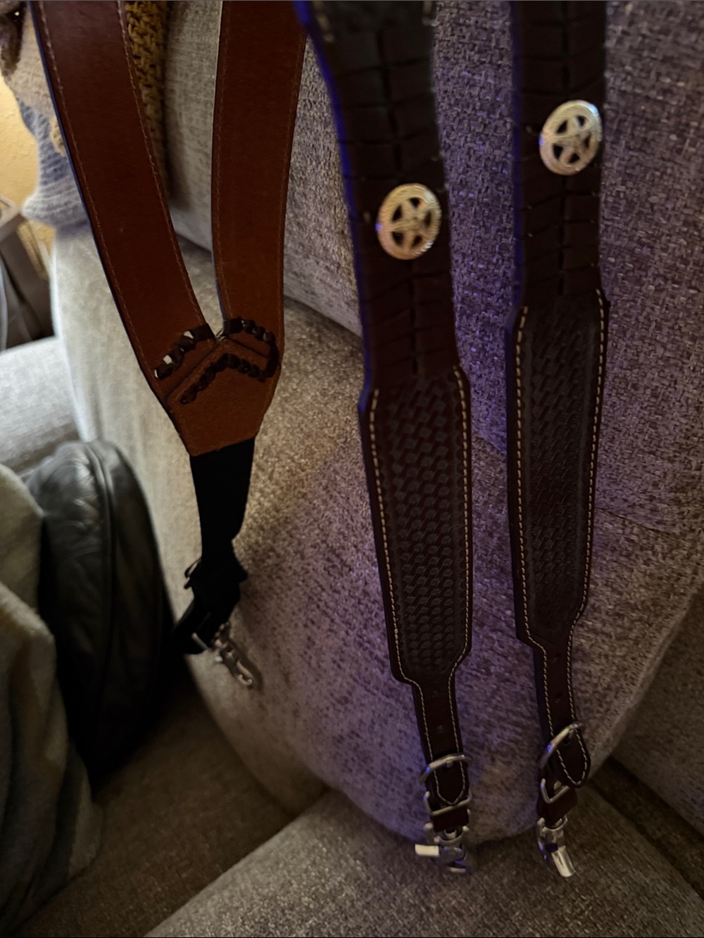 Nocona Brown Basket Weave with Texas Star Concho
Suspenders - SZ M - Picture 2 of 11
